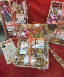 Corbeille en osier garnie